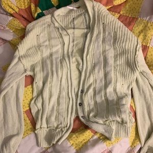Free people cardigan distressed look worn once